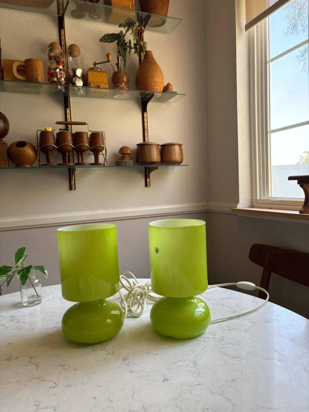 1 available IKEA 80s Vintage Green Modern Ceramic Table Lamp